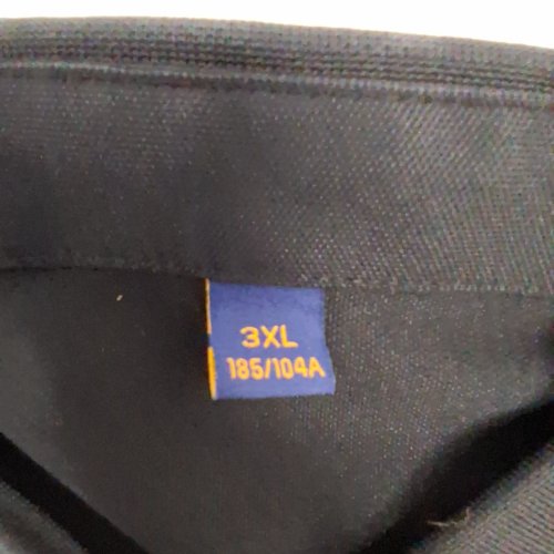 SHORT SLEEVE POLO SHIRT - 3XL - BLACK WITH RED TRIM image 3