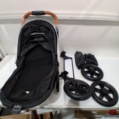 PET GEAR NO-ZIP PET STROLLER FOR CATS/DOGS - 27LBS MAX - SILVER/BLACK/ORANGE (MODEL: AT3) image 2