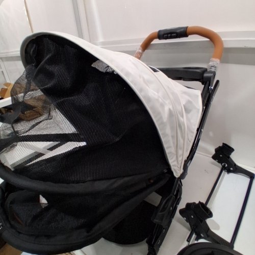 PET GEAR NO-ZIP PET STROLLER FOR CATS/DOGS - 27LBS MAX - SILVER/BLACK/ORANGE (MODEL: AT3) image 4