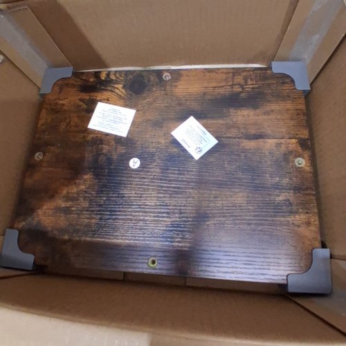 2PK VASAGLE C-SHAPED SIDE TABLES - 16"X26" - RUSTIC BROWN (MODEL: LET355B01) image 4
