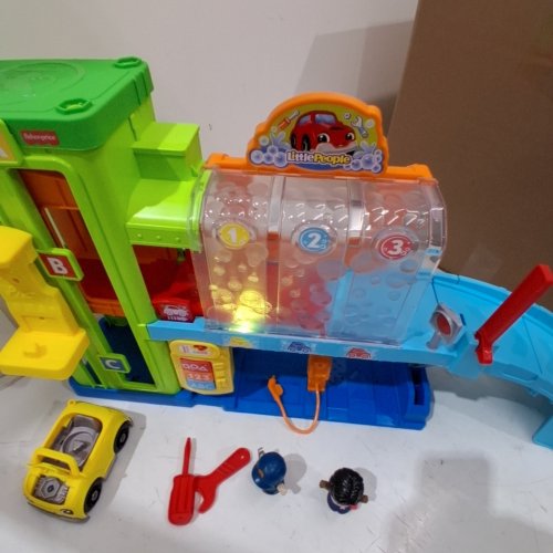 FISHER-PRICE LITTLE PEOPLE TODDLER TOY LIGHT-UP LEARNING GARAGE PLAYSET WITH SMART STAGES, CAR, & RAMP - AGES 1+ - (MODEL: HLV87) image 2