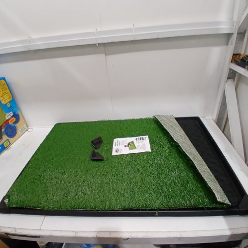 4PC PETMAKER INDOOR OUTDOOR DOG RELIEF SYSTEM - 27" X 41" - GREEN AND BLACK image 3