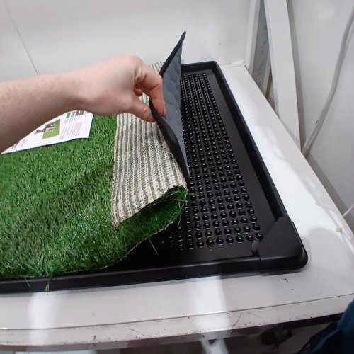 4PC PETMAKER INDOOR OUTDOOR DOG RELIEF SYSTEM - 27" X 41" - GREEN AND BLACK image 5