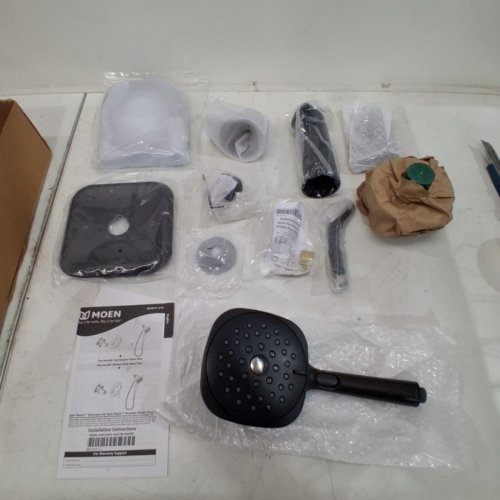 MOEN 6-SPRAY TUB AND SHOWER FAUCET RAIN SHOWER - MATTE BLACK (MODEL: 82022BL) image 3