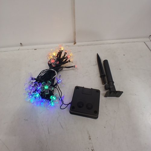OUTDOOR SOLAR LED FLOWER STRING LIGHTS - 22FT - MULTICOLOUR image 2