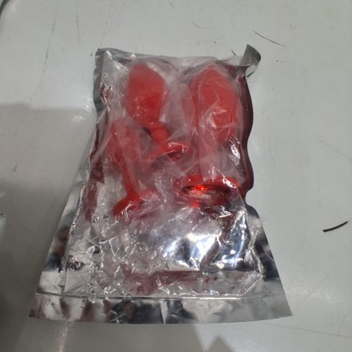 3PC ANAL PLAY SILICONE BUTT PLUG WITH HEARTS - SM/MED/LG- RED image 2