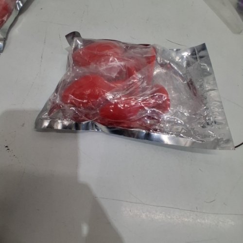 3PC ANAL PLAY SILICONE BUTT PLUG WITH HEARTS - SM/MED/LG- RED image 3
