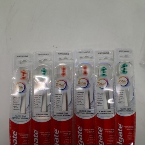 6 COLGATE SOFT TOTAL FOAMING CLEAN TOOTHBRUSHES - ASSORTED COLOURS image 3