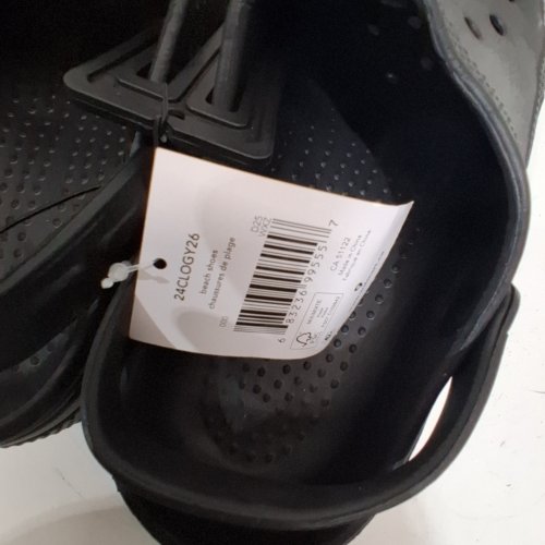 MENS GEORGE CLOG CROCK SHOE - SIZE 9 - BLACK (STYLE: 24CLOGY26) image 2