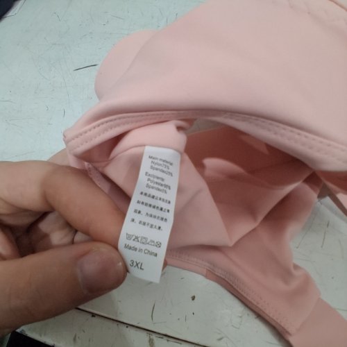 WOMENS WIRELESS HIGH SUPPORT CROSS BACK SPORTS BRA - 3XL - PINK image 2