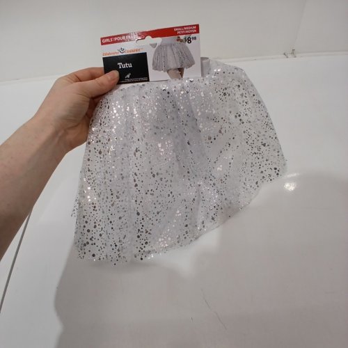 GIRL'S WAY TO CELEBRATE! SEQUIN TUTU - SMALL/MEDIUM - SILVER image 3