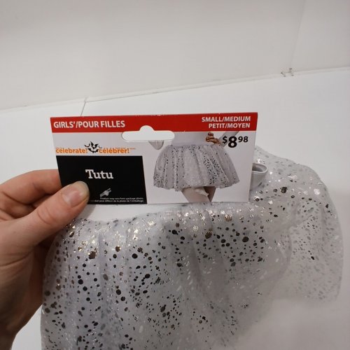 GIRL'S WAY TO CELEBRATE! SEQUIN TUTU - SMALL/MEDIUM - SILVER image 4