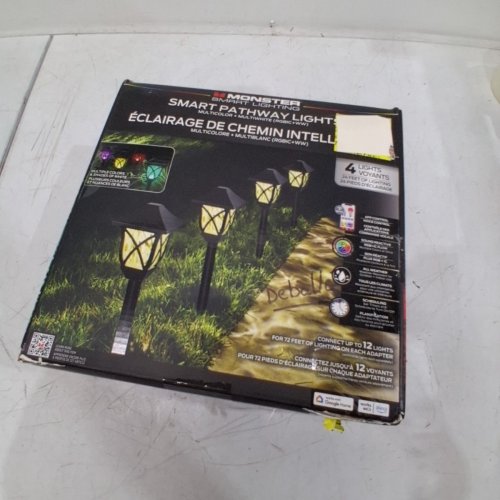 MONSTER SMART PATHWAY LIGHTS WITH 4 DIMMABLE LED LIGHTS COMPATIBLE WITH ALEXA - MULTI COLOUR (MODEL: MOW7-1014-ICW) image 5