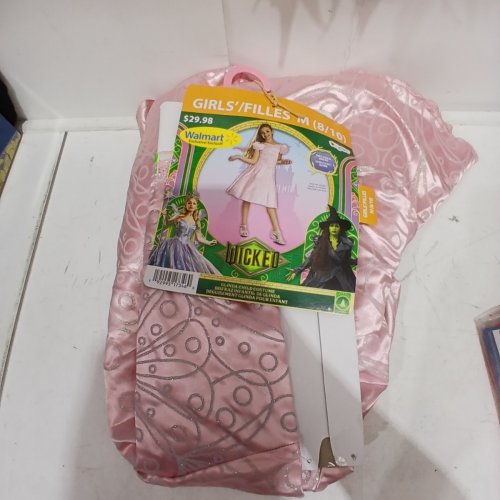 GIRL'S DISGUISE GLINDA COSTUME - MEDIUM 8/10 - PINK image 2