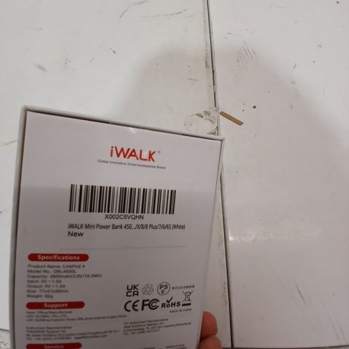 IWALK LINKPOD 4 PORTABLE POWER BANK CHARGER FOR DEVICES WITH USB-C PORT - 4500MAH - WHITE image 3