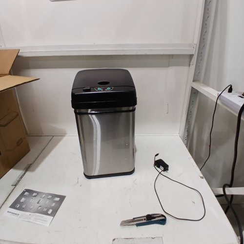ITOUCHLESS PET-PROOF STAINLESS STEEL SENSOR TRASH CAN WITH ABSORBX ODOR FILTER SYSTEM - 8 GALLON (MODEL: DZT08PL-1) image 2