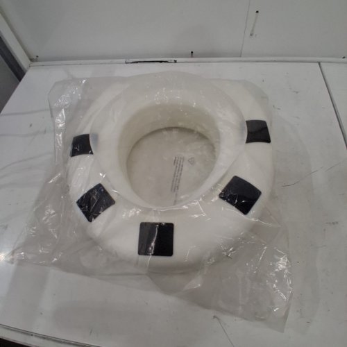 HEALTHSMART PORTABLE ELEVATED ROUND TOILET SEAT RISER WITH SLIP RESISTANT PADS - 5" RAISED - WHITE (MODEL: 522-1508-1901) image 2