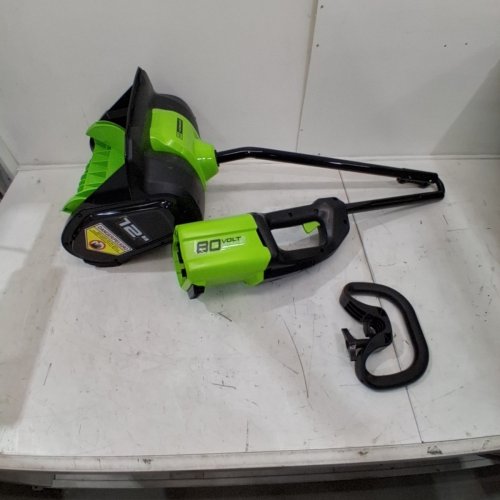 GREENWORKS **TOOL ONLY** PRO BRUSHLESS CORDLESS MOTOR SNOW SHOVEL- 80V MAX POWER - 12" - GREEN (MODEL: GLSS80000/2601202) image 2