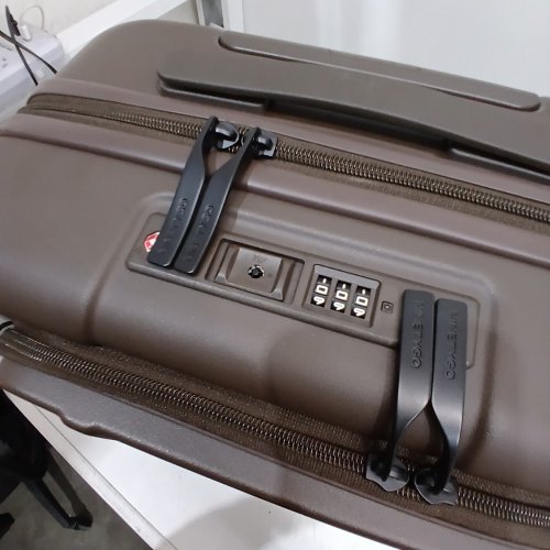 NINETYGO JOURNEY 2.0 HARDSHELL CARRY-ON LUGGAGE - 20" SUITCASE WITH FRONT COMPARTMENT & TSA LOCK - DARK CHOCOLATE AMERICANO/BROWN (MODEL: CASR-CFE-BK20) image 5