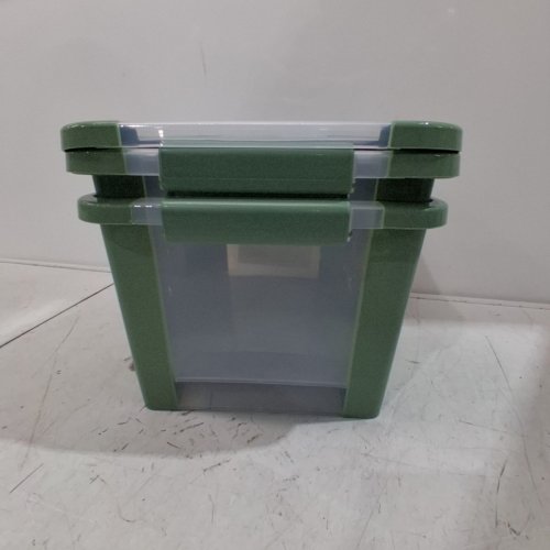 2PK BRIGHTROOM LATCHING VERSATILITY STORAGE BOXES - SMALL; 14 5/8" X 10 5/8" X 7 3/4" - GREEN image 4