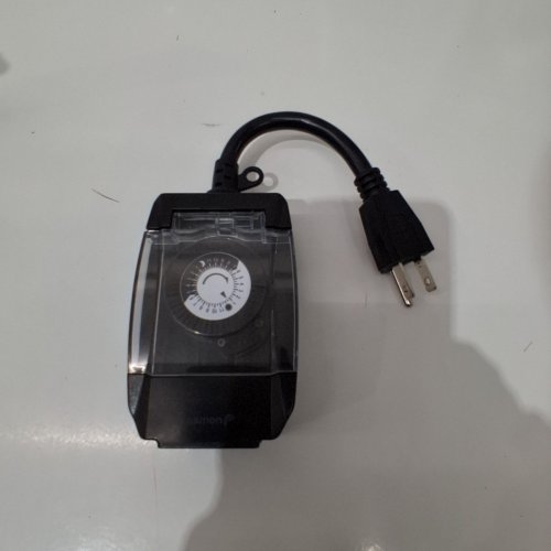 FOSMON WATERPROOF OUTDOOR TIMER OUTLET - 24H/15AMP/2HP - BLACK - (MODEL:C-10707US) image 2