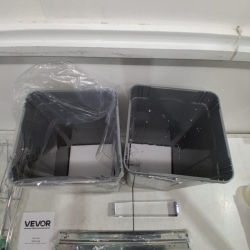 2PK VEVOR PULL OUT TRASH CANS - 27QT - GREY (MODEL: CH-LS27L02) image 3