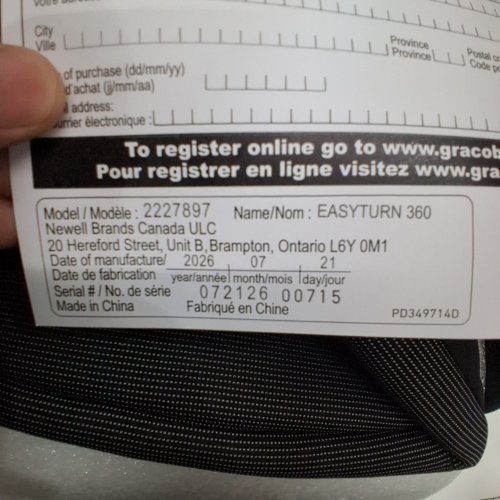 GRACO EASYTURN 360 2-IN-1 CONVERTIBLE CAR SEAT - BLACK/GREY (MODEL: 2227897) image 2