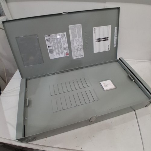 LEVITON 20 SPACE OUTDOOR CIRCUIT BREAKER LOAD CENTER - 30" X 15" - GREY - (MODEL: LR210-BDD) image 4