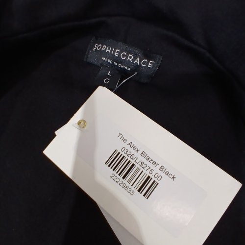 WOMEN'S SOPHIE GRACE THE ALEX BLAZER - LARGE - BLACK (STYLE: 63423) image 2