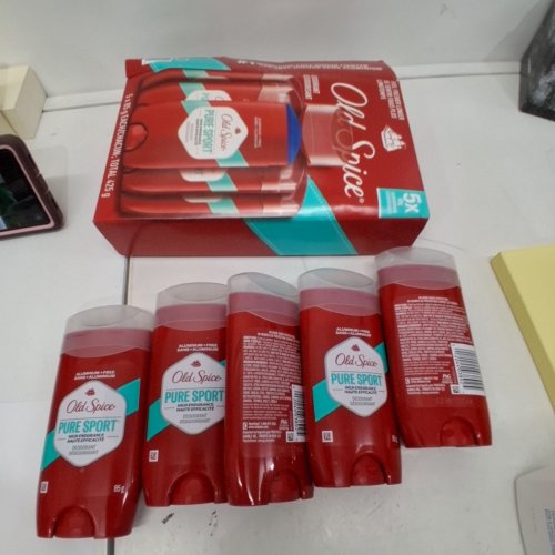 5PK MENS OLD SPICE SWAGGER DEODORANT - SCENT OF PURE SPORT - 85G/EACH image 2