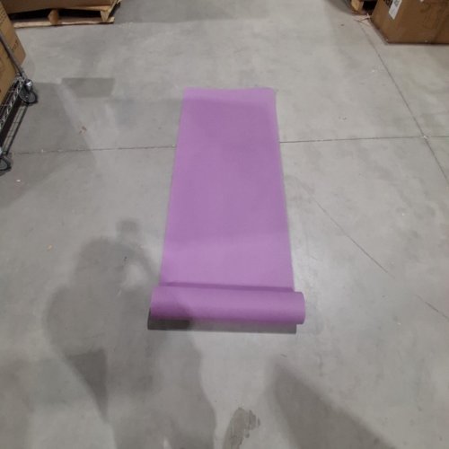 AMAZON BASICS TPE EXERCISE YOGA MAT WITH CARRYING STRAP - 74" X 24" - 1/4" THICK - PURPLE (MODEL: AMZ3) image 2