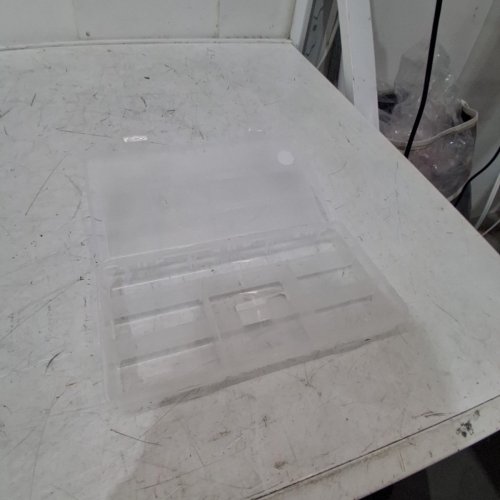 PLASTIC TACKLE STORAGE ORGANIZER CASE - 6 1/2" X 3 5/8" X 1 1/8" - CLEAR image 4