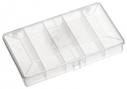 PLASTIC TACKLE STORAGE ORGANIZER CASE - 6 1/2" X 3 5/8" X 1 1/8" - CLEAR image 2