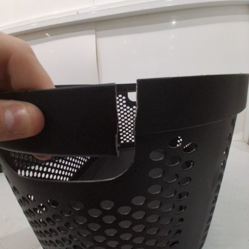 2PK MINDREADER VENTILATED LIGHTWEIGHT LAUNDRY BASKETS - 40L - BLACK image 3