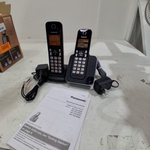 2PK PANASONIC DIGITAL CORDLESS PHONE CALL BLOCK NIGHT MODE - BLACK (MODEL: KX-TGC382C) image 4