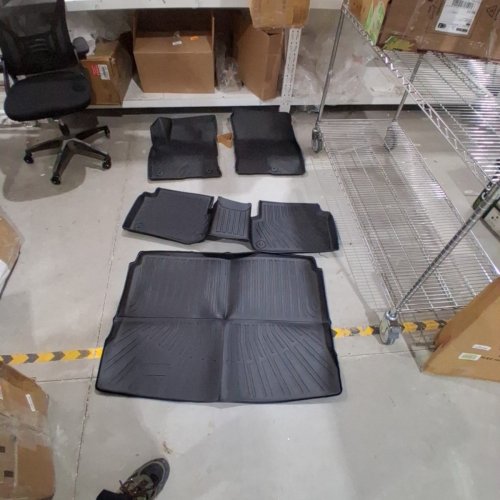 4PC UNBRANDED ALL-WEATHER VEHICLE FLOOR MAT SET - BLACK image 2