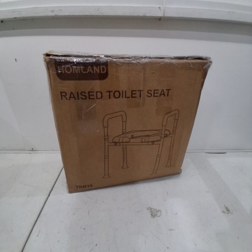 HOMLAND ADJUSTABLE ALUMINUM SOFT CUSHION TOILET SEAT RISER - GREY/SILVER (MODEL: TRB10) image 5
