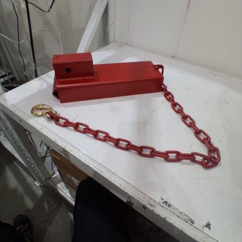 FORKLIFT HITCH RECEIVER PALLET FORK TRAILER TOWING ADAPTER ATTACHMENT- 2" - RED image 2