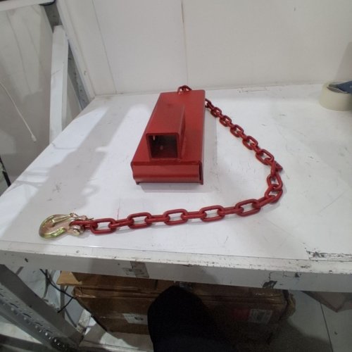 FORKLIFT HITCH RECEIVER PALLET FORK TRAILER TOWING ADAPTER ATTACHMENT- 2" - RED image 3