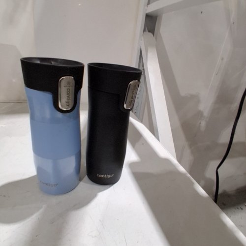 2PC CONTIGO AUTOSEAL WEST LOOP VACUUM-INSULATED STAINLESS STEEL TRAVEL MUGS - 16OZ - BLUE/BLACK image 2
