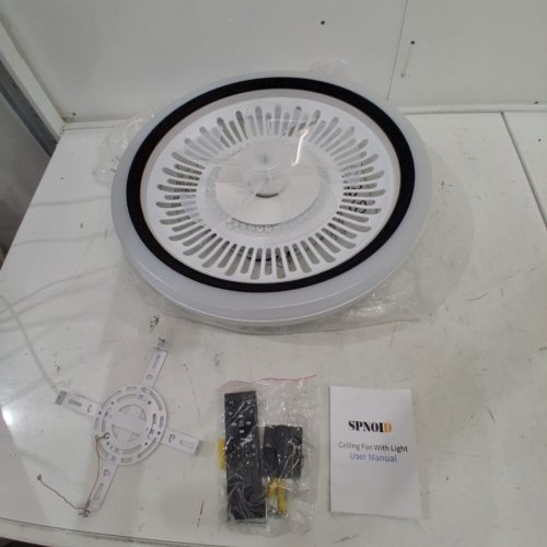 SPNOID CEILING FAN WITH DIMMABLE LIGHT AND REMOTE - 20" - 3000K-6500K - WHITE - (MODEL: ‎KC-SP) image 2
