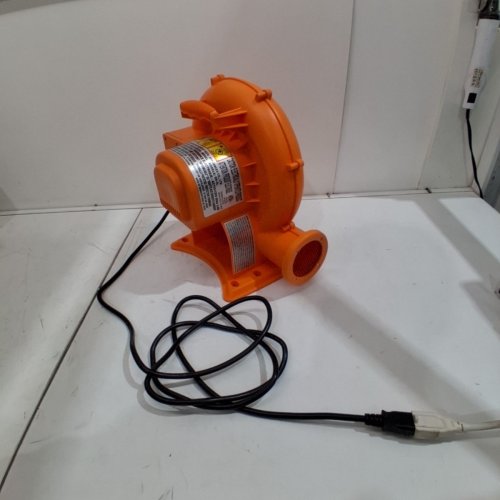 INFLATABLE AIR BLOWER PUMP FOR BOUNCE HOUSES, INFLATABLE CASTLES, WATERSLIDES & OUTDOOR INFLATABLES – HEAVY-DUTY ELECTRIC PUMP BLOWER WITH POWER CORD - 450W - ORANGE (MODEL: QS-4L) image 3