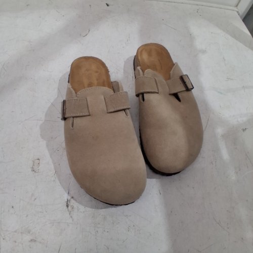 MEN'S GEORGE SUEDE BUCKLE CLOG SHOES - 8 - BEIGE image 3