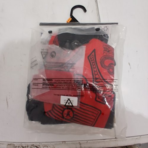 3PC BOYS RUBIES NINJA COSTUME - MEDIUM (8/10) - BLACK/RED (STYLE: 1000486) image 3