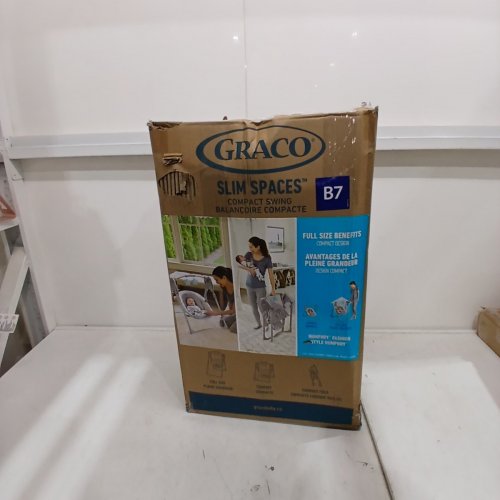 GRACCO SLIM SPACES COMPACT BABY SWING FOR NEW BORN AND INFANTS - 5.5LBS - 25LBS - HUMPHRY GREY (MODEL: 2143049) image 5