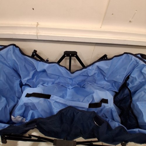 OVERMONT FOLDING UTILITY WAGON WITH ALL-TERRAIN WHEELS - 300L - 440LBS WEIGHT MAX CAPACITY - BLUE (MODEL:‎ OM006035) image 3