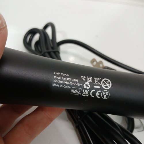 HOMELET INTERCHANGEABLE HAIR CURLER/STRAIGHTNER SET - 45W - BLACK AND ROSE GOLD (MODEL: KS-C103) image 2