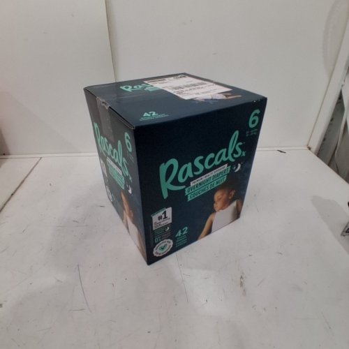 42PK RASCALS OVERNIGHT ABSORBENT BABY DIAPERS - SIZE 6 - 33-44LBS image 2