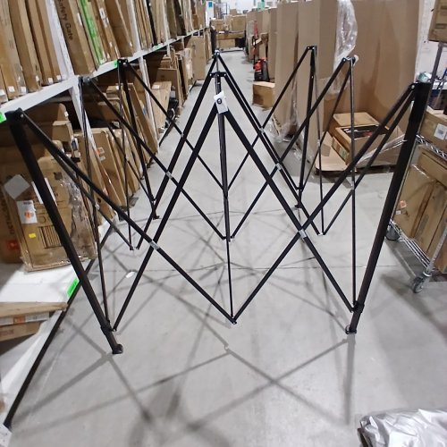 FDW POP-UP CANOPY TENT - INSTANT FOLDING FRAME AND COVER WITH CARRY BAG - 9FTX9FT - BLACK FRAME, WHITE COVER image 3