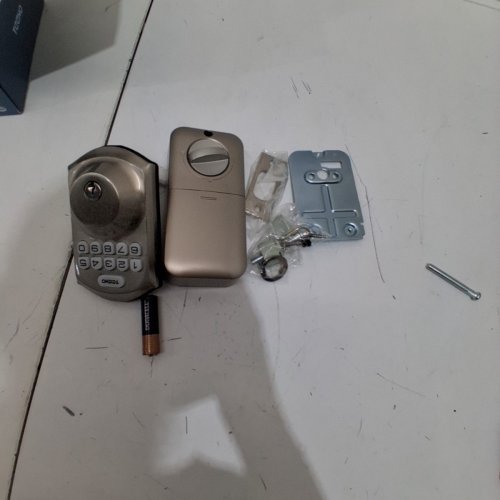 TEEHO KEYPAD DIGITAL DEADBOLT LOCK - SATIN NICKEL (MODEL: TE001) image 3